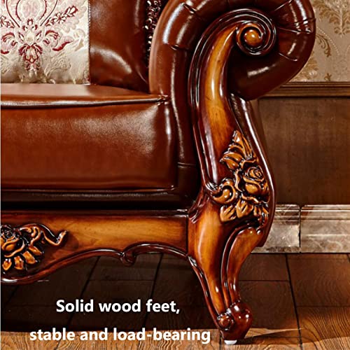 Leather Sofa with Pillows Stool H830