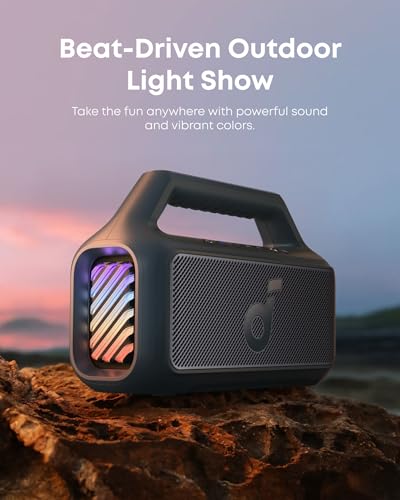80W Portable Bluetooth Speaker with Subwoofer, IPX7 Waterproof X907778