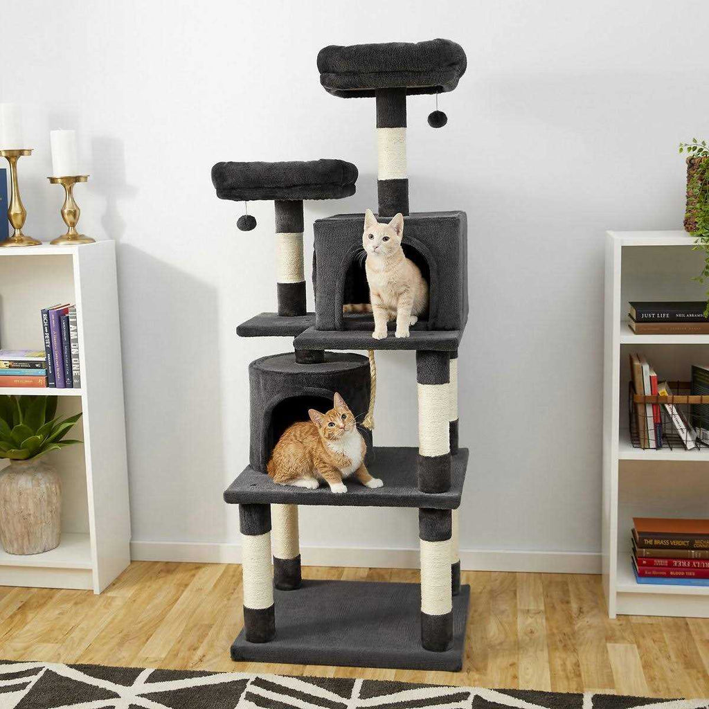 61-in Faux Fur Cat Tree Condo N3929