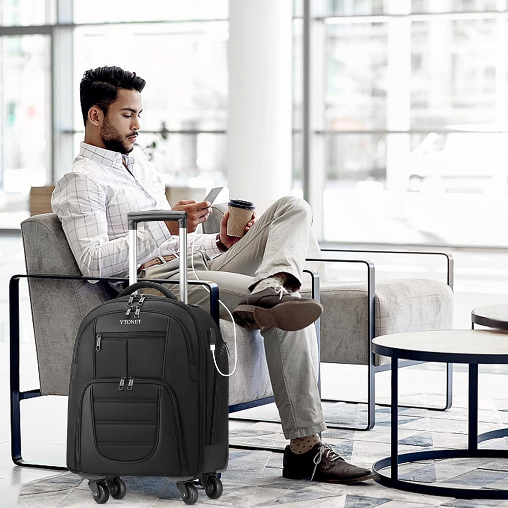 16 Inch Water Resistant Underseat Carry On Luggage with Spinner Wheels N95730