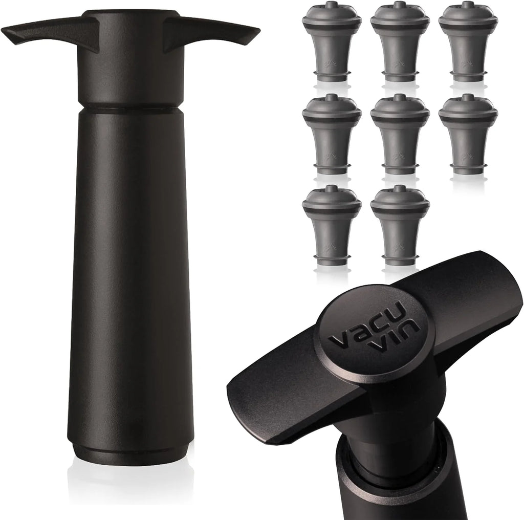 Wine Saver Pump Black with 8 Stoppers C46902