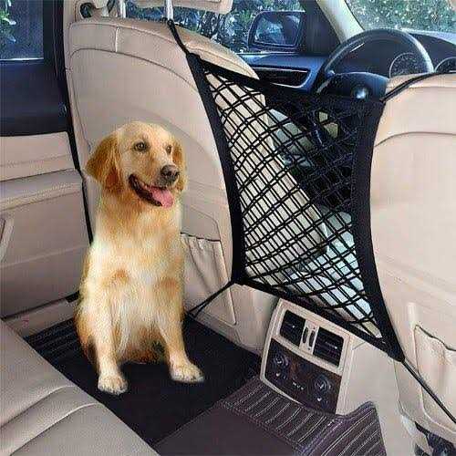 Dog Car Net Barrier Pet Barrier with Safety Mesh Organizer Stretchable Storage Bag E53920