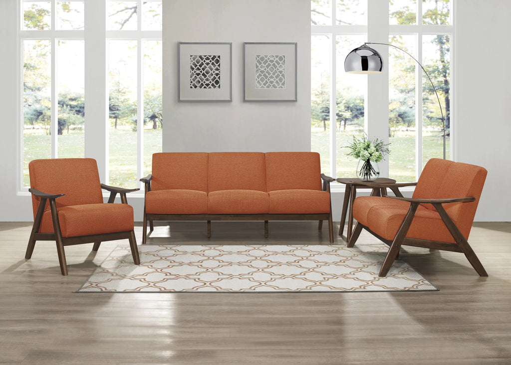 Orange 3 Seat Sofa Couch M799