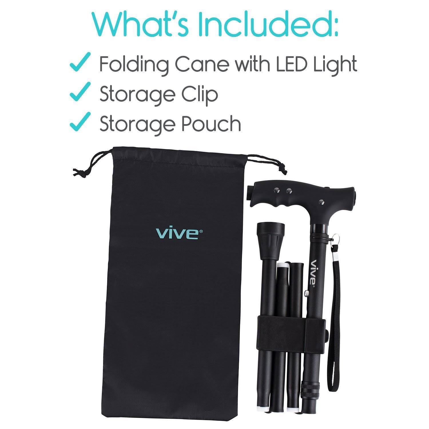 Adjustable LED Folding Cane I95301