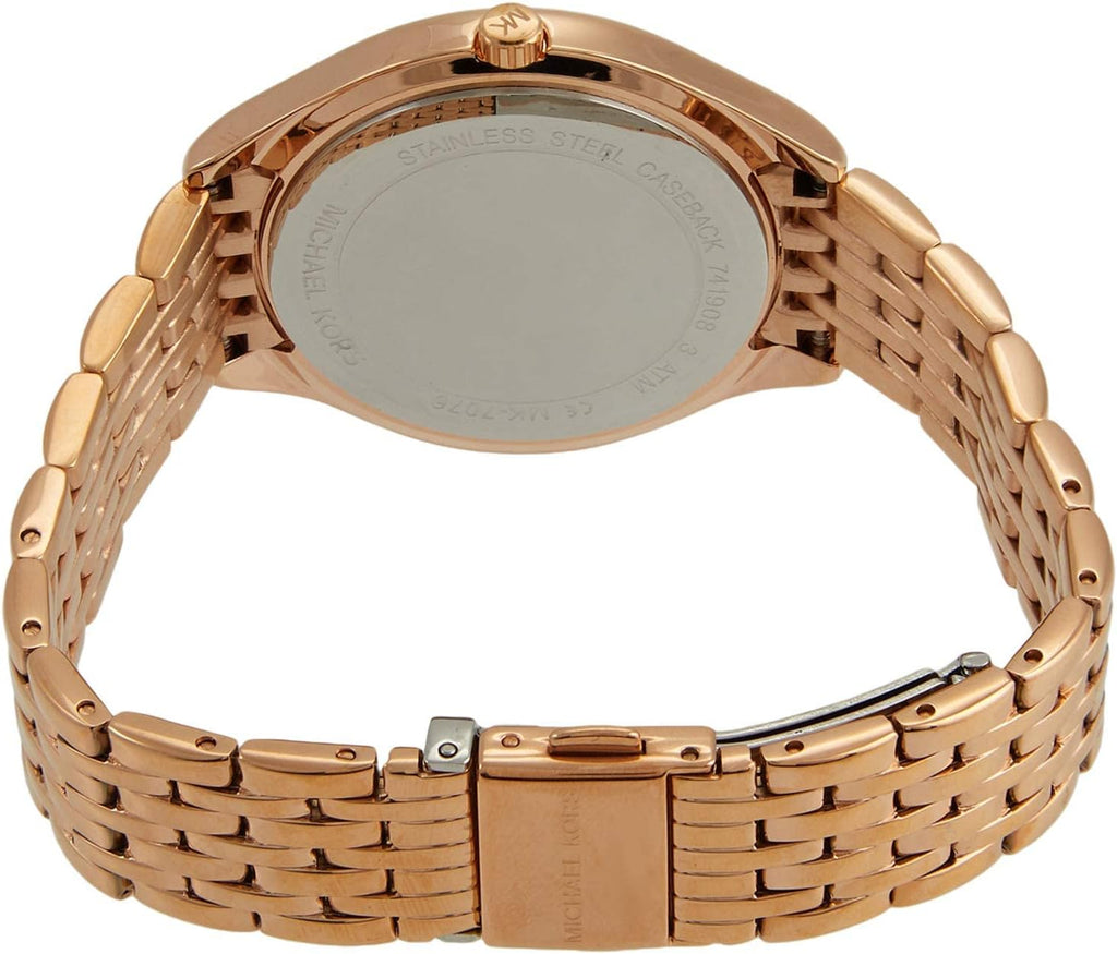 Rose Gold-Tone Alloy Three-Hand Watch T9370