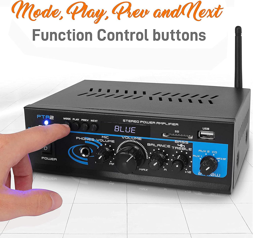 2X40W Bluetooth Dual Channel Stereo Amplifier U69142