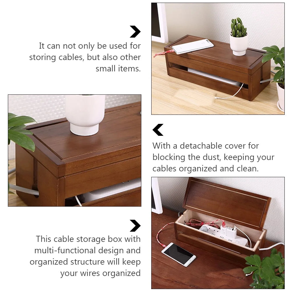 Solid Wood Cable Organizer N16955