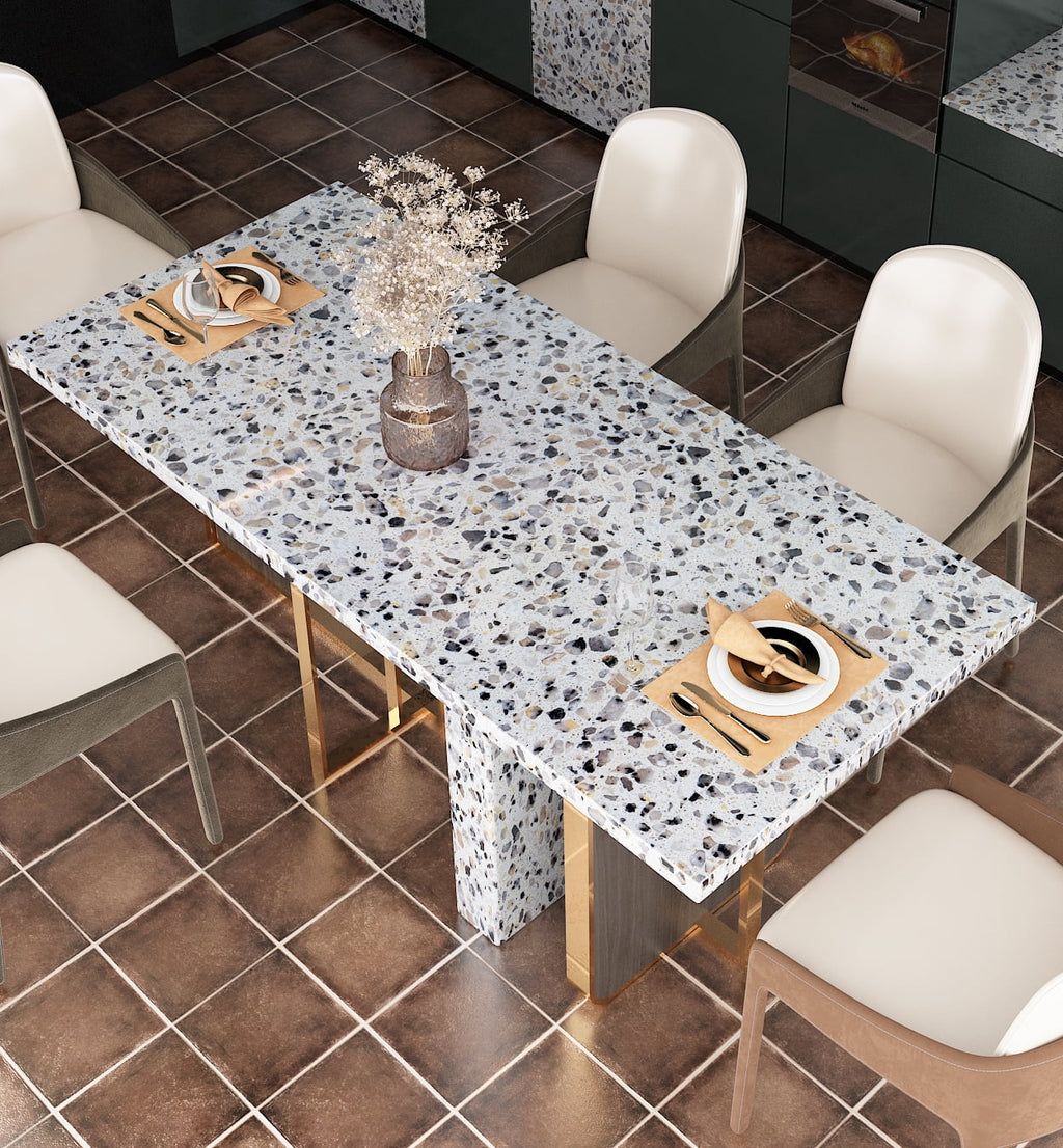 Gray Terrazzo Peel and Stick Contact Paper 36"x160" U934