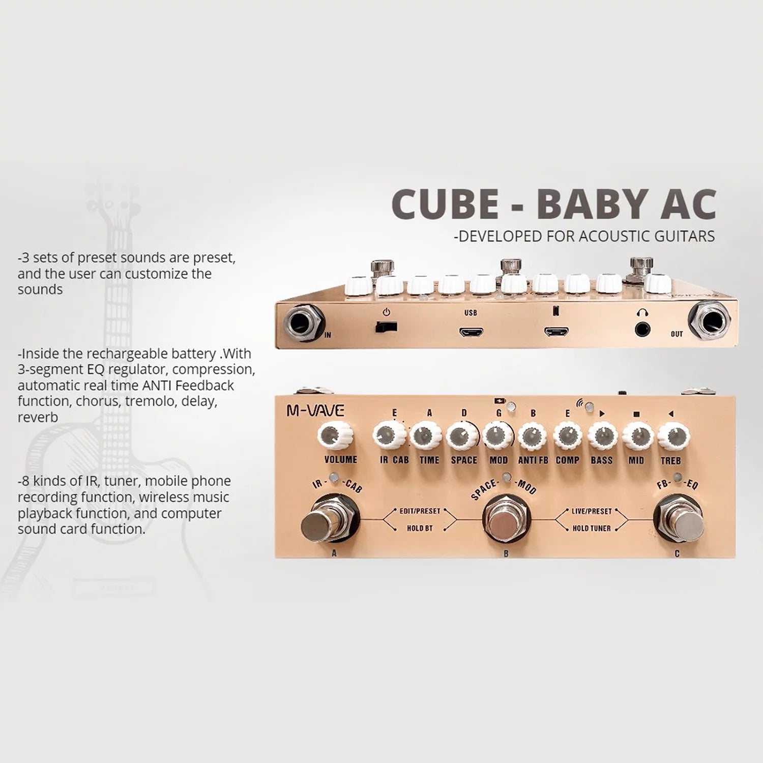 Wireless Guitar Effect Pedal Z292