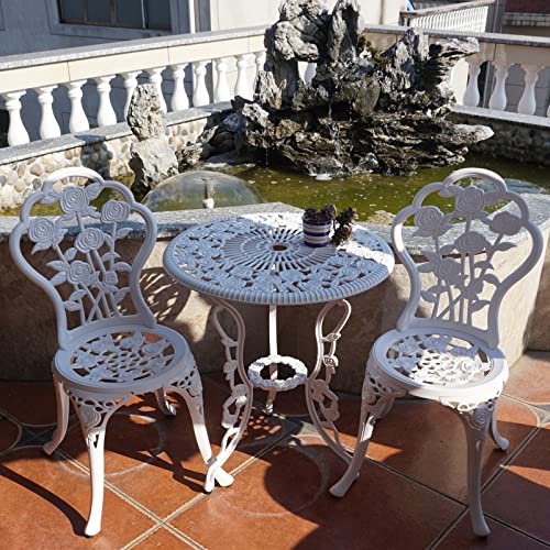 Bistro Set 1 Table 2 Chairs Rose-Bronzed B4043