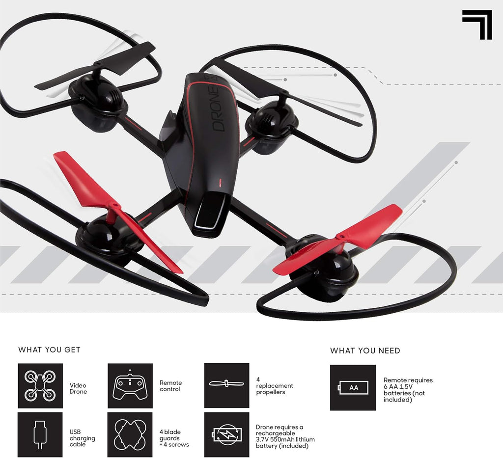 10” Drone with Camera, LED Lights, Rechargeable Battery T442