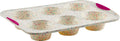 White Confetti 6 Cup Jumbo Muffin Pan Silicone Bakeware P16924