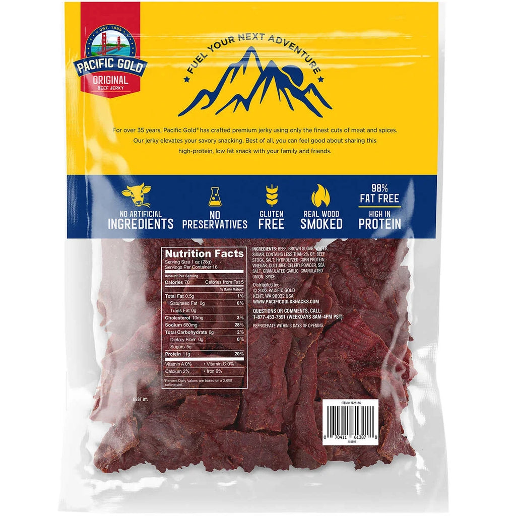 Beef Jerky, Original, 16 Ounce M413056