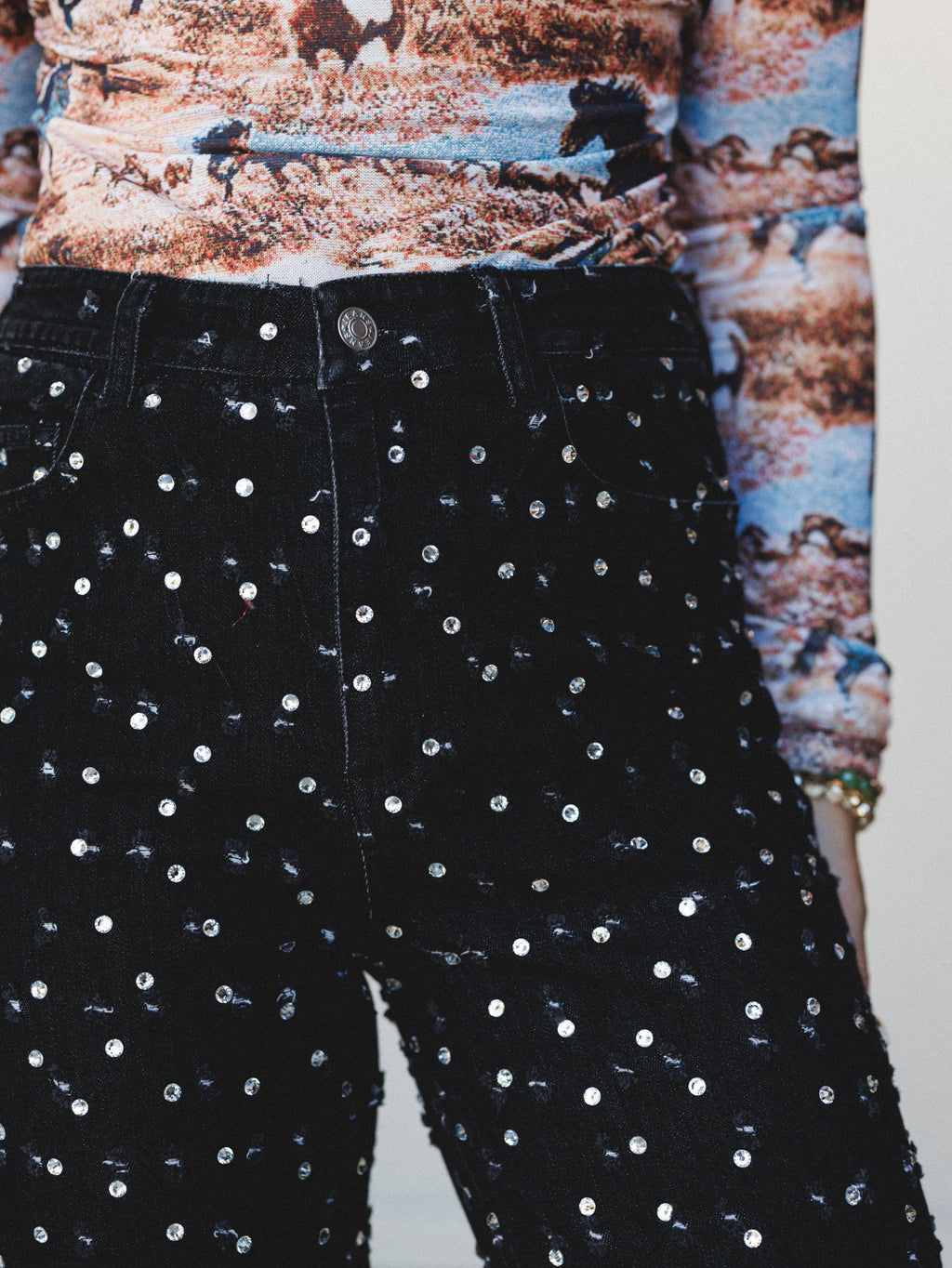 Night Out Denim Jeans - Washed Black