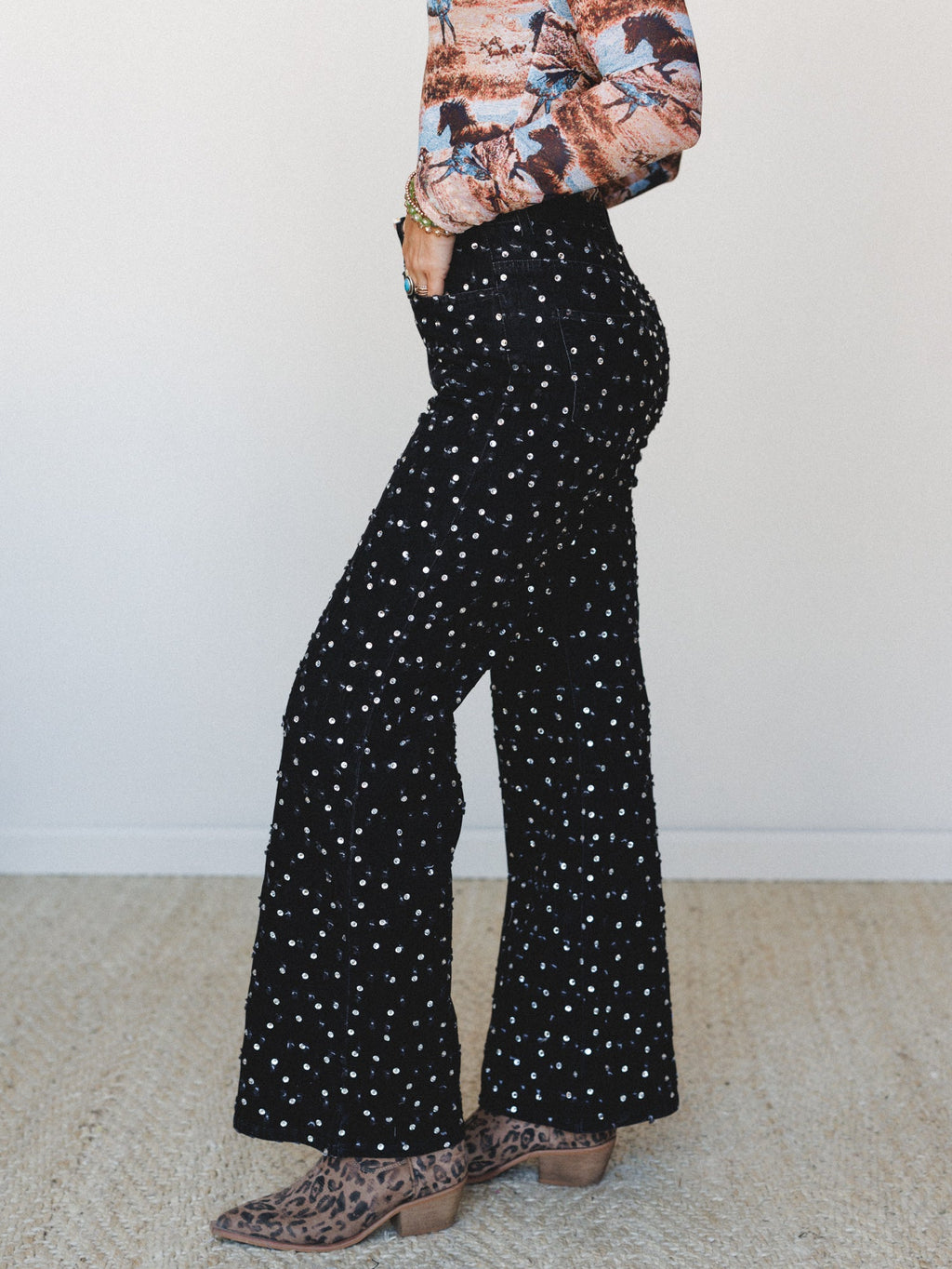 Night Out Denim Jeans - Washed Black