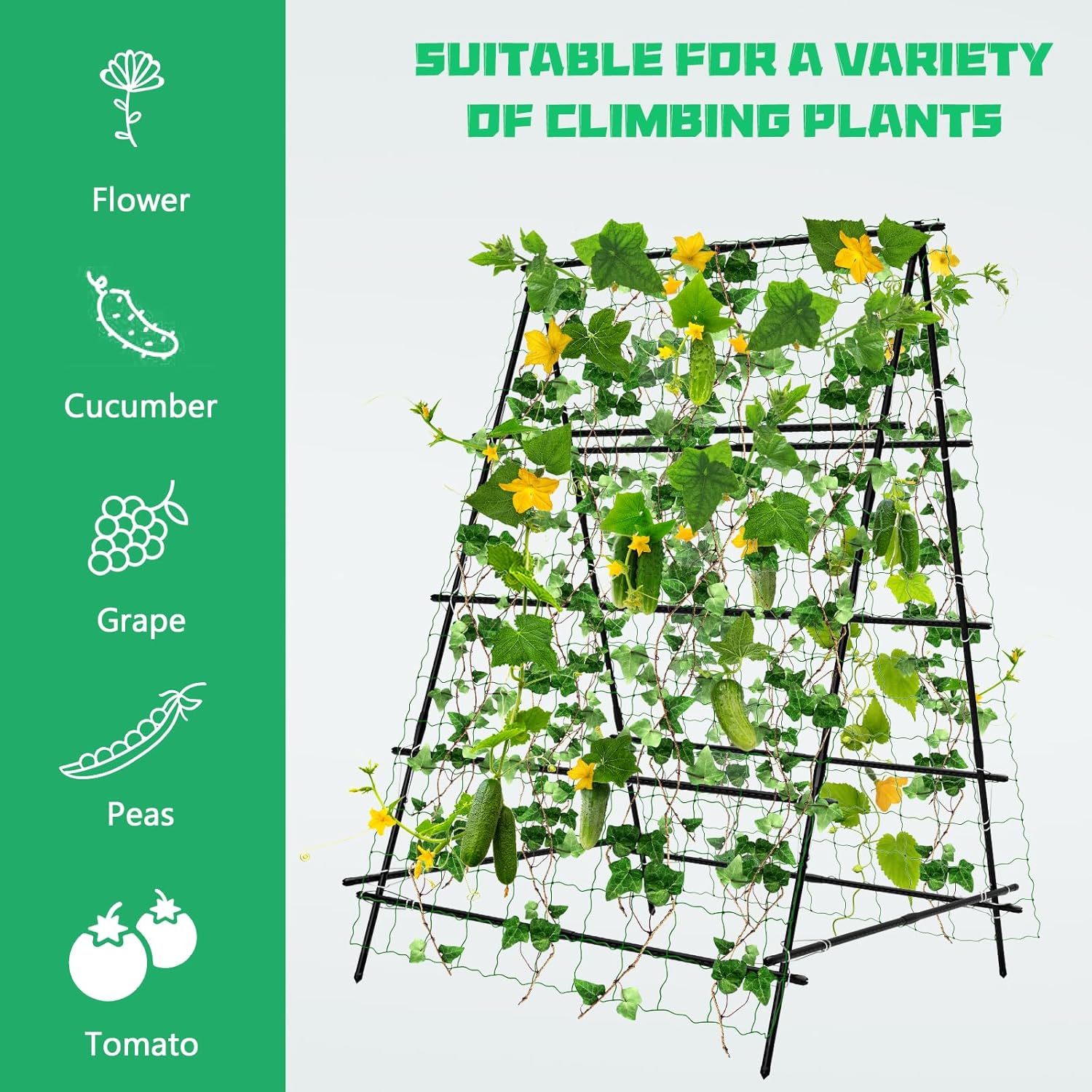 A-Frame Garden Trellis with Plant Support Clips M2253