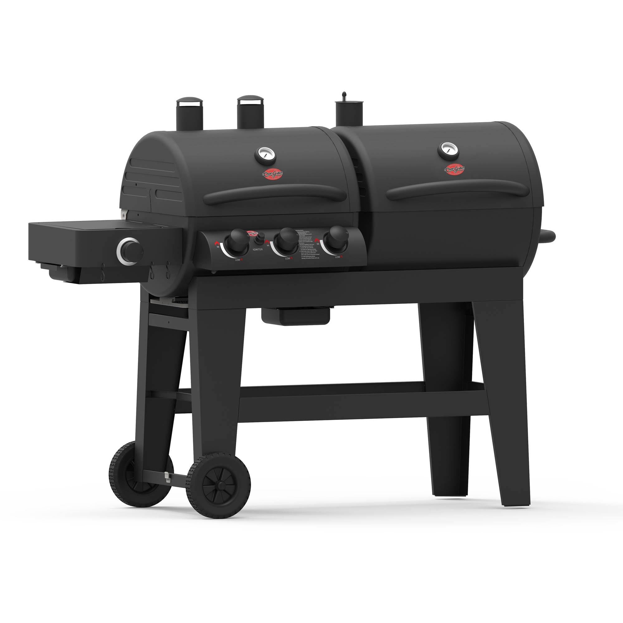 Dual Function Gas & Charcoal Grill Black B232099
