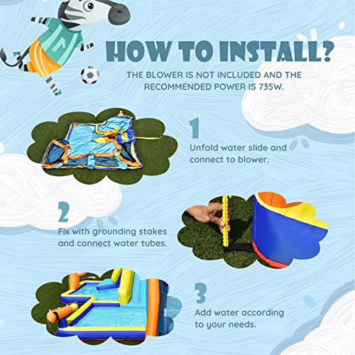 Inflatable Water Slide with Carry Bag U5962