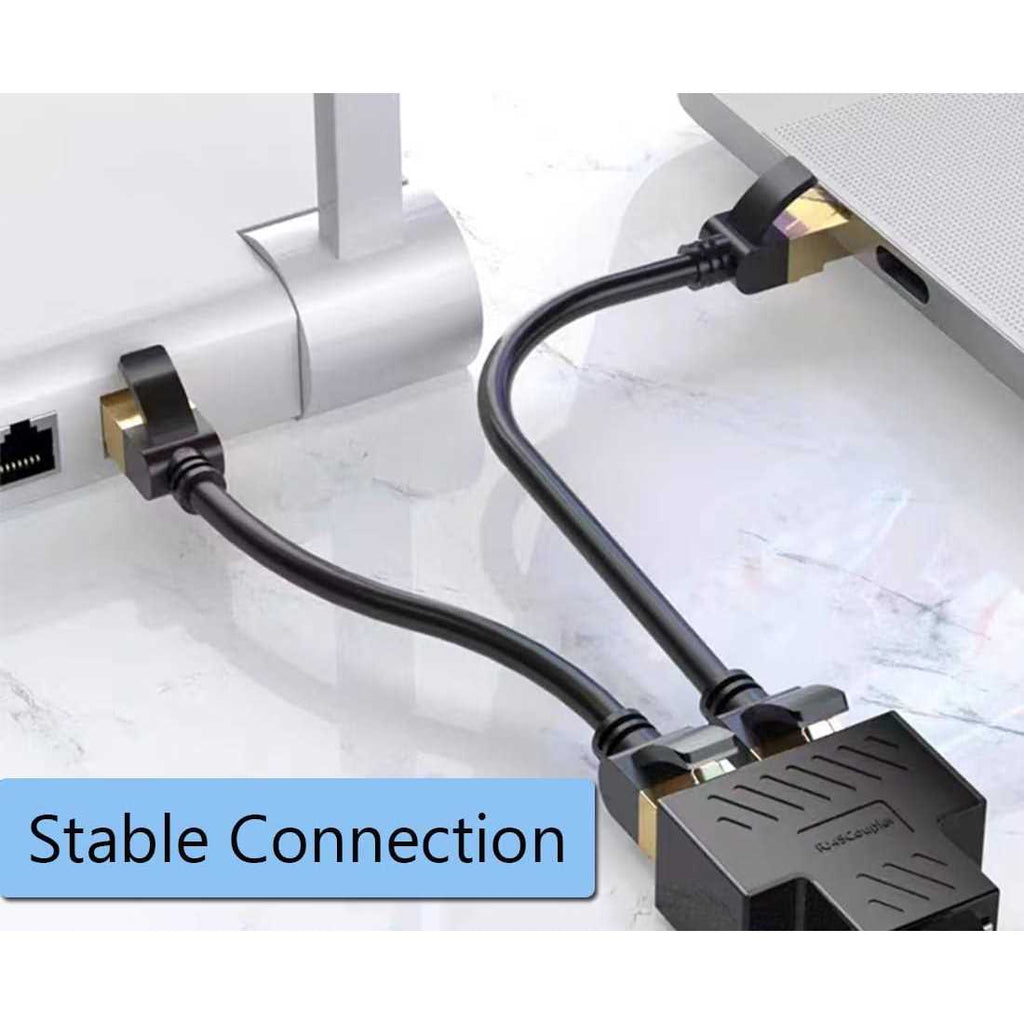 RJ45 Ethernet Splitter 1 Male to 2 Female Network Adapter R480656