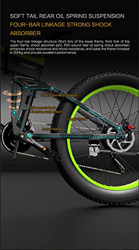 Foldable 26" x 4.0 Fat Tire Electric Bicycle with 1500w Motor and 48V 12.8Ah Removable Battery B638