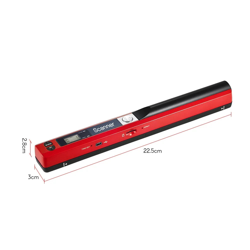 Portable Handheld Wireless Scanner A4 Size 900DPI LCD Display with 8GB TF Card S86912