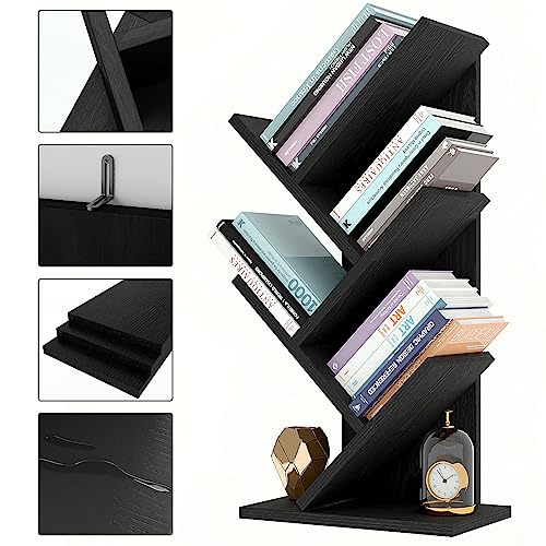 4 Tier Natural Wood Bookshelf B695647