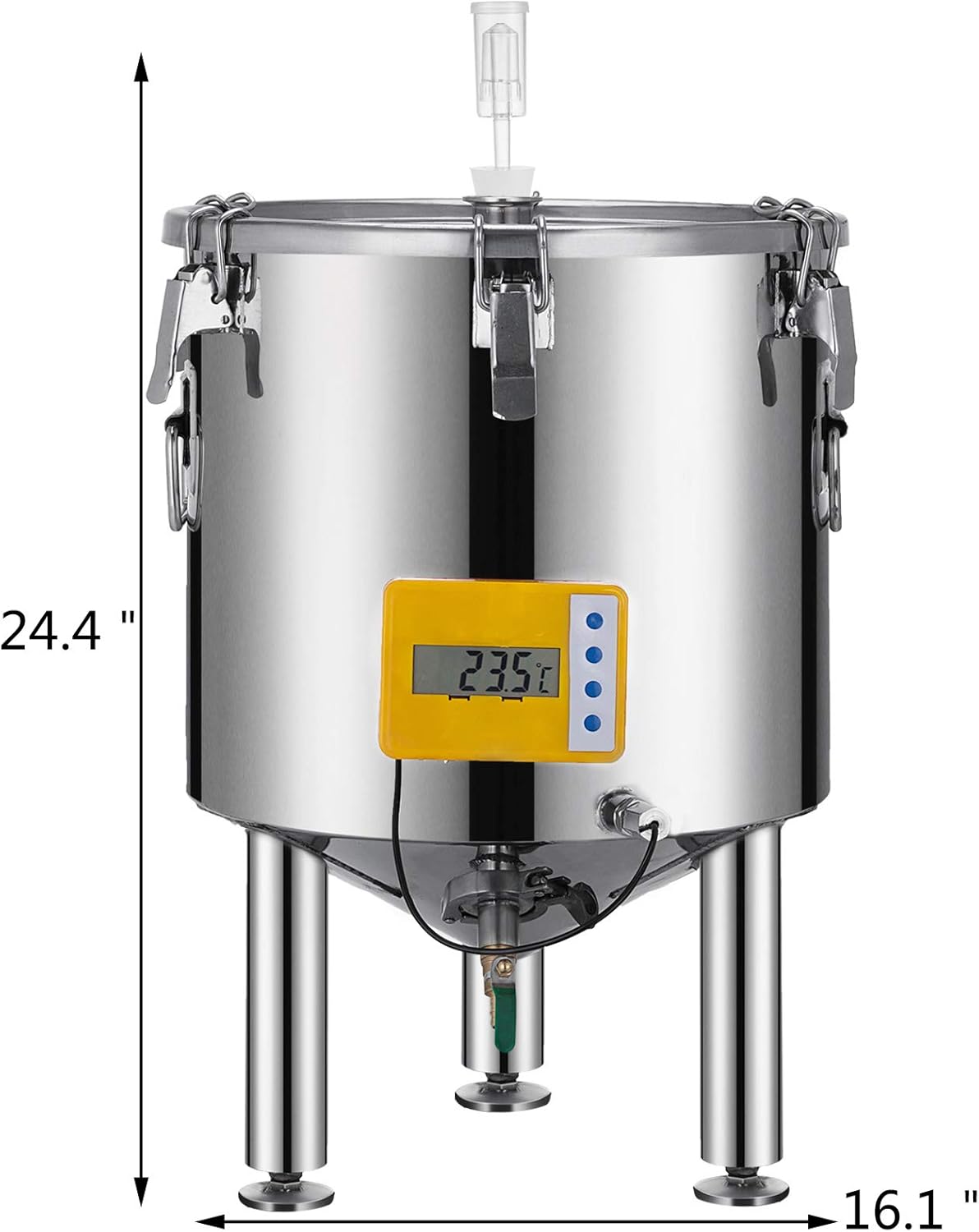 14 Gallon Stainless Steel Brew Fermenter with Conical Base H5397