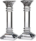 Set of 2 Clear Table Candlestick 8in F2045