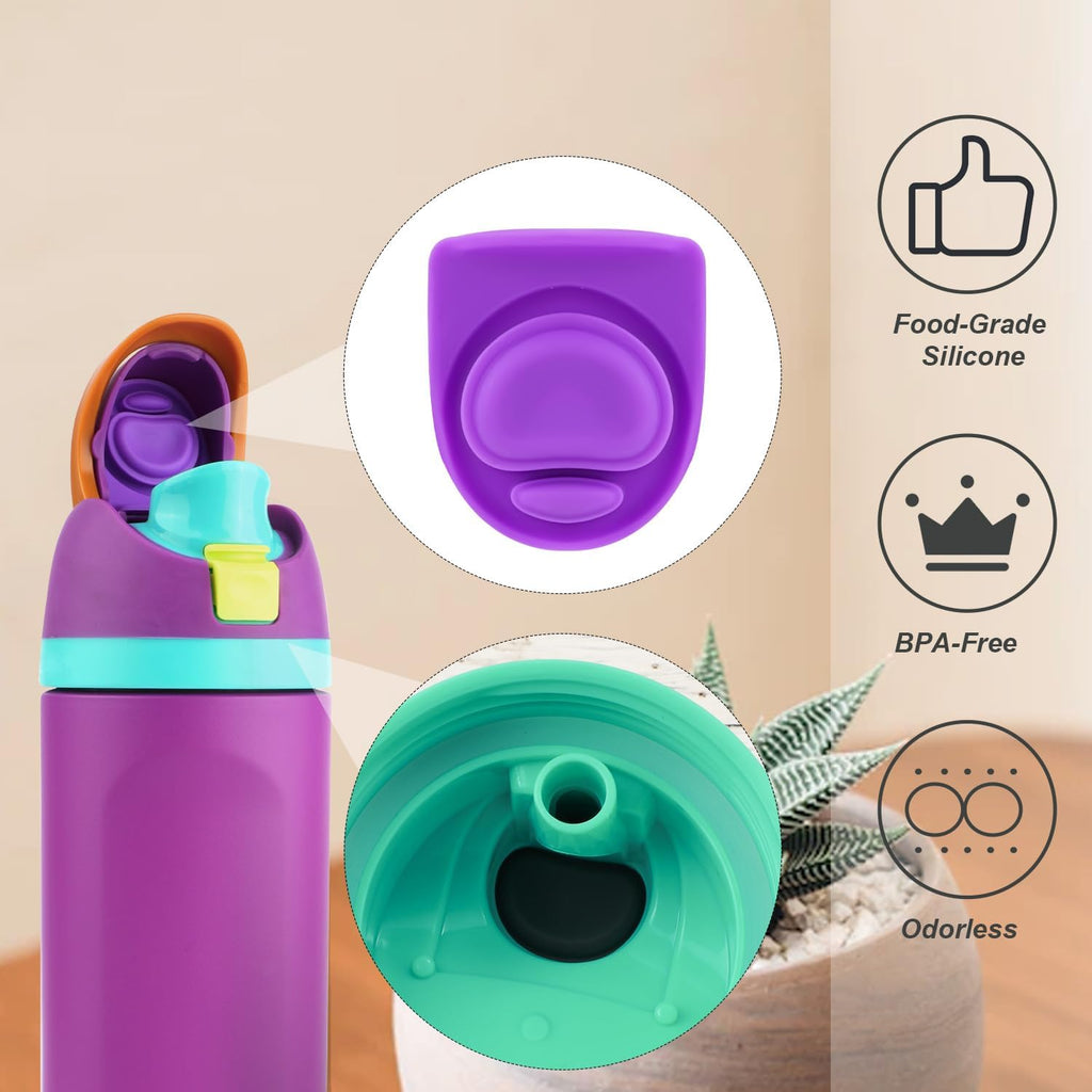 4pcs Silicone Bottle Seal Ring Replacement Rubber Stopper for 19oz 24oz 32oz 40oz Water Bottle Lid Parts X571336