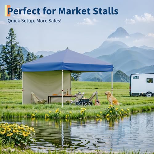 White Pop Up Canopy Tent with Roller Bag B9709