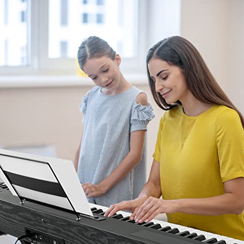 White 88 Key Weighted Hammer Action Digital Piano with Stand and Sustain Pedal V277851