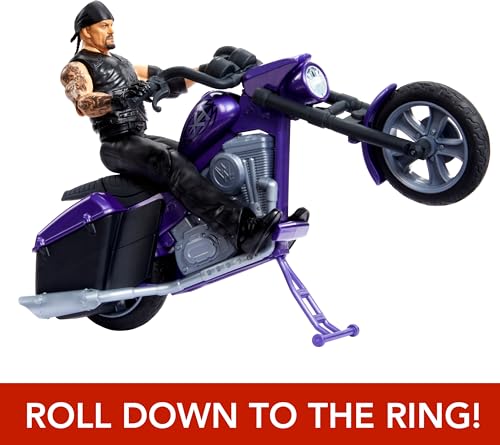 WWE Wrekkin' Slamcycle Vehicle & Figure Playset with Toy Motorcycle & Undertaker 6-inch Collectible K2827