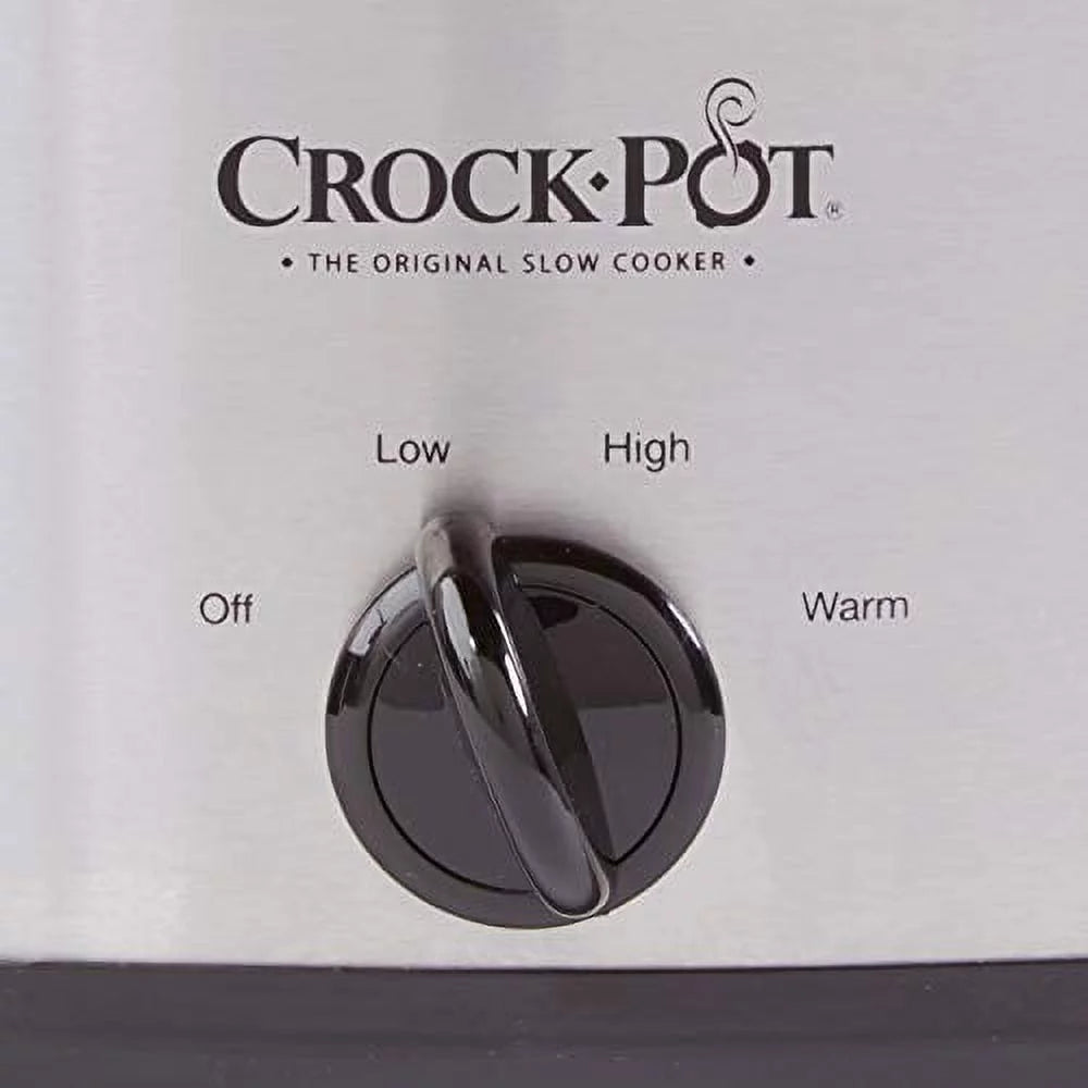 7 Quart Oval Manual Slow Cooker, Stainless Steel N670