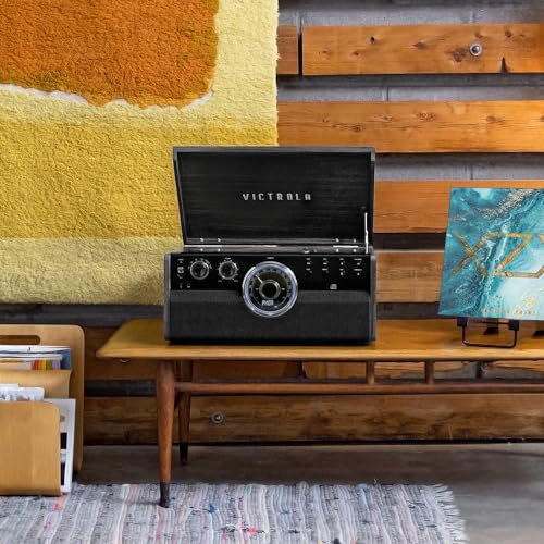 3-Speed Belt Driven Turntable with Built-in Speakers (Grey) P658