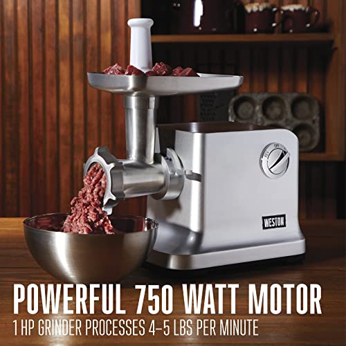 Electric Meat Grinder & Sausage Stuffer, 750 Watt, Stainless Steel Grinding Plates, Die-Cast Aluminum K405023