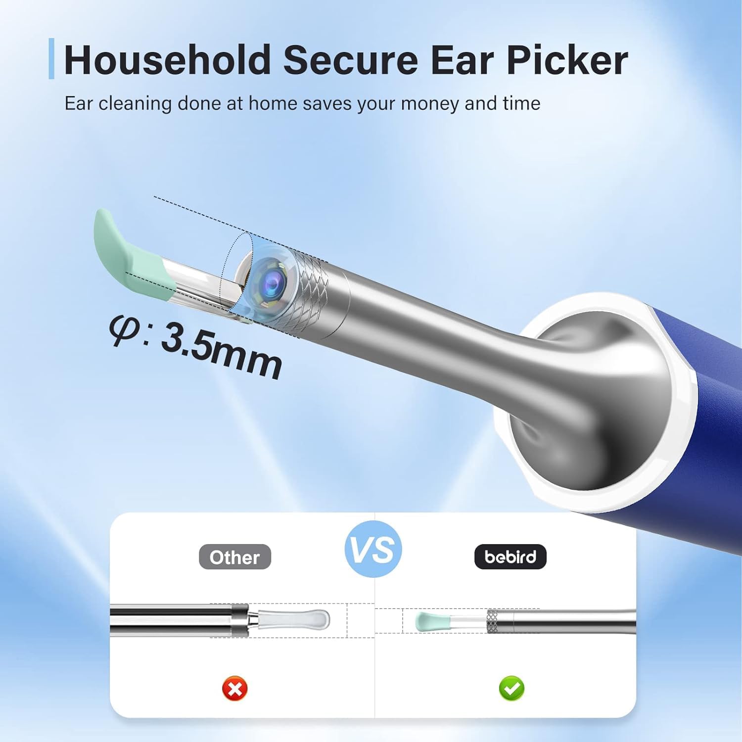 Ear Wax Removal Tool Camera with 1080P Otoscope with Light, 9 Ear Pick X281265