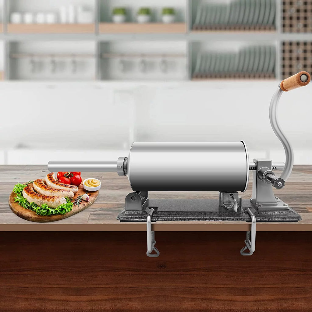 6.5LBS Stainless Steel Sausage Stuffer with 8 Tubes U4914