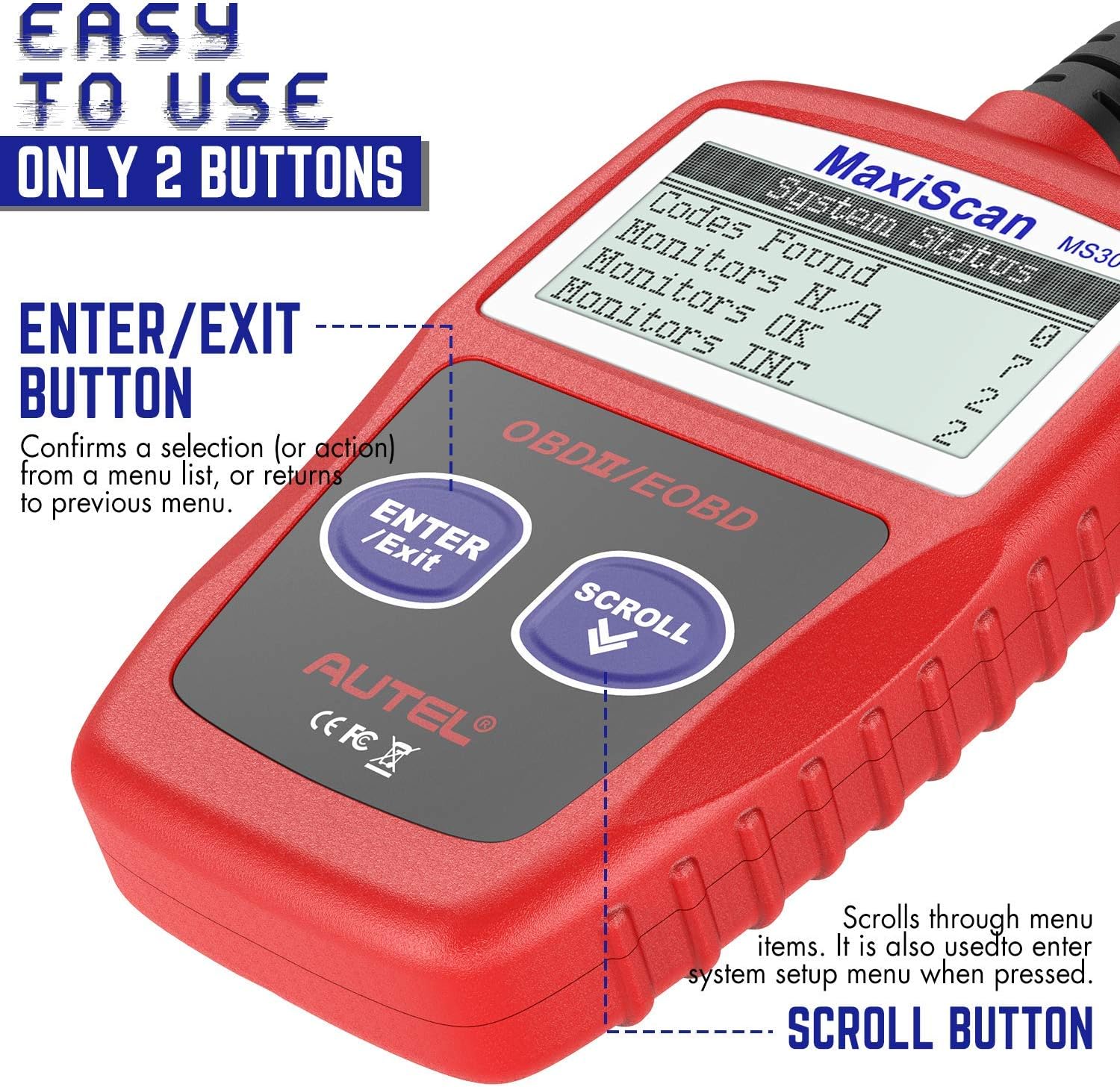 OBD2 Scanner Universal Car Engine Fault Code Reader N892138