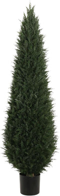 Artificial Cedar Topiary Tree Potted Plants UV Resistant Leaves Outdoor Artificial Shrub F630832