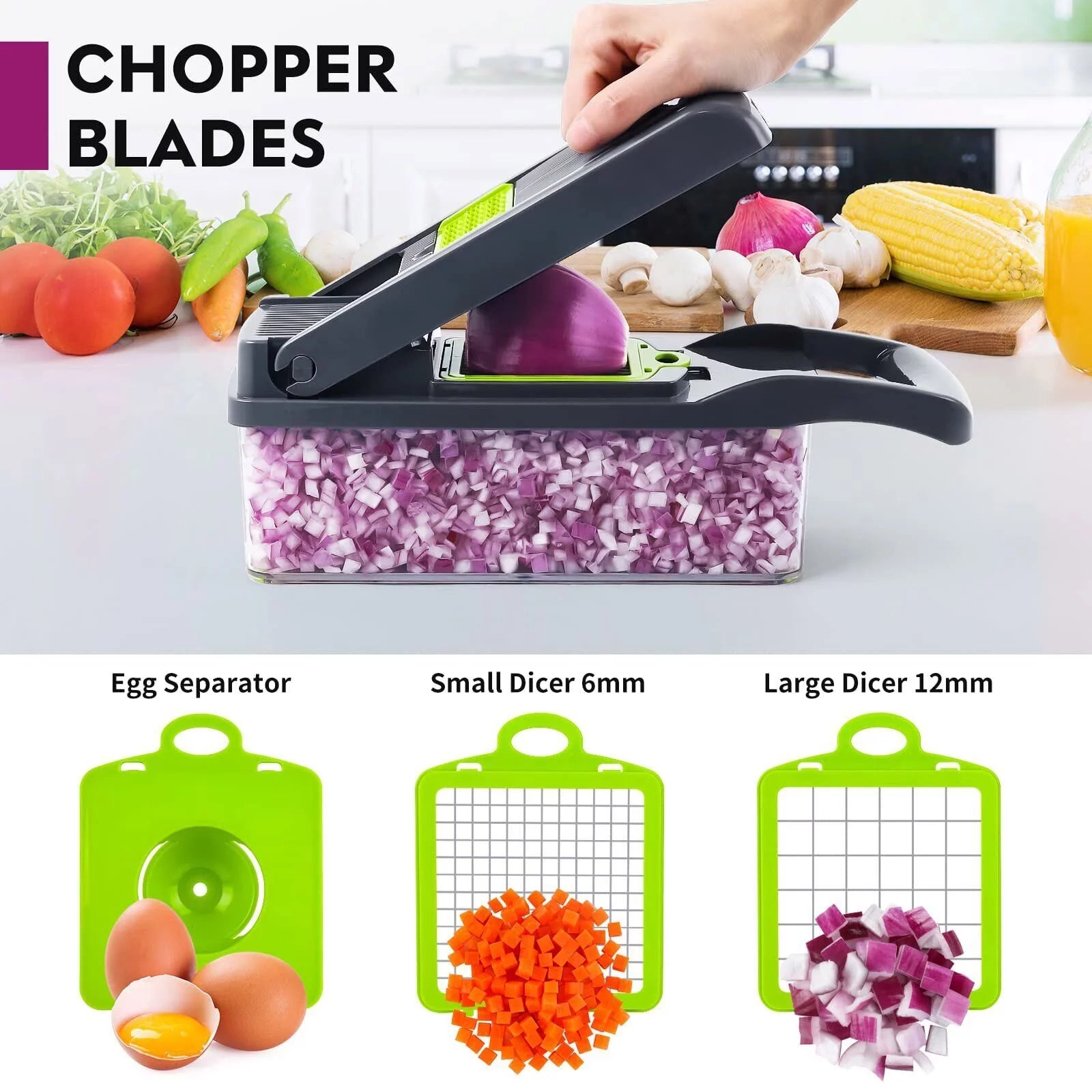 Vegetable Chopper Mandoline Slicer Food Dicer with Container J286