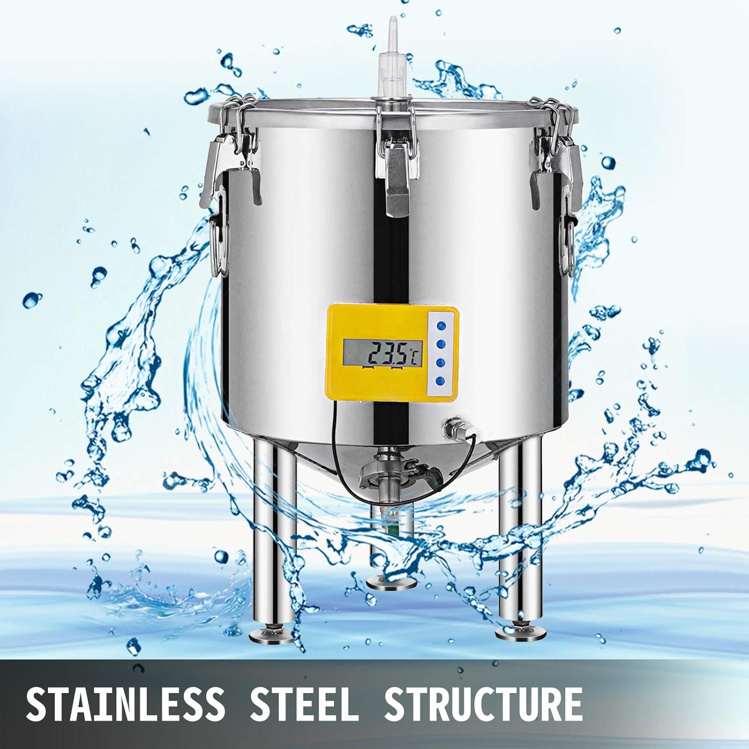 14 Gallon Stainless Steel Brew Fermenter with Conical Base H5397