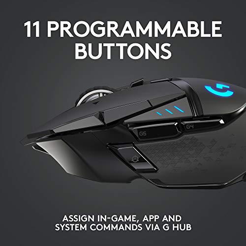 Black Wireless Gaming Mouse with Hero 25K Sensor A4267