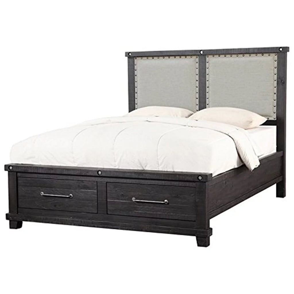 Cafe Upholstered California King Storage Bed V481206