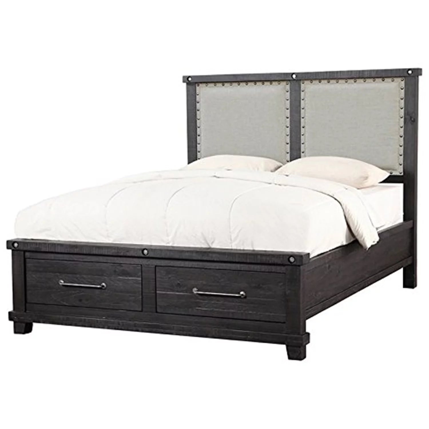 Cafe Upholstered California King Storage Bed V481206