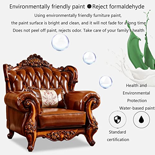 Leather Sofa with Pillows Stool H830