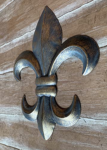 10" Metal Fleur De Lis Wall Plaque (Black) W928556