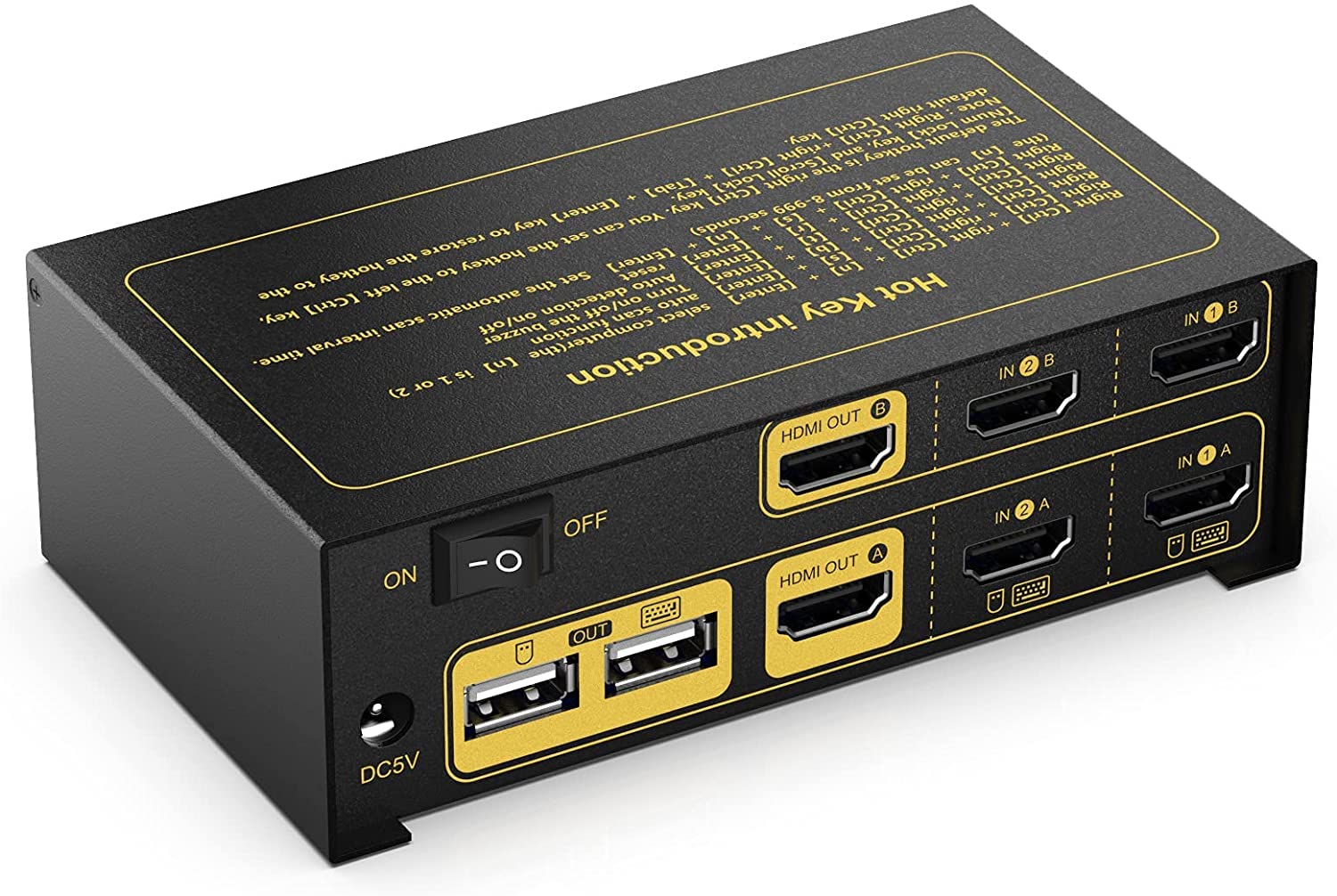 2 Port Dual Monitor HDMI KVM Switch V89782