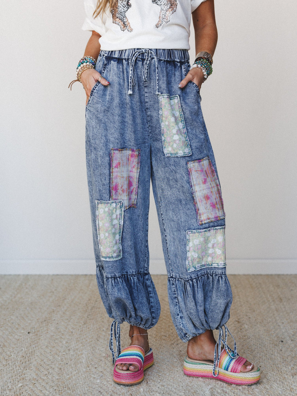 Patchwork Fantasy Pants - Denim