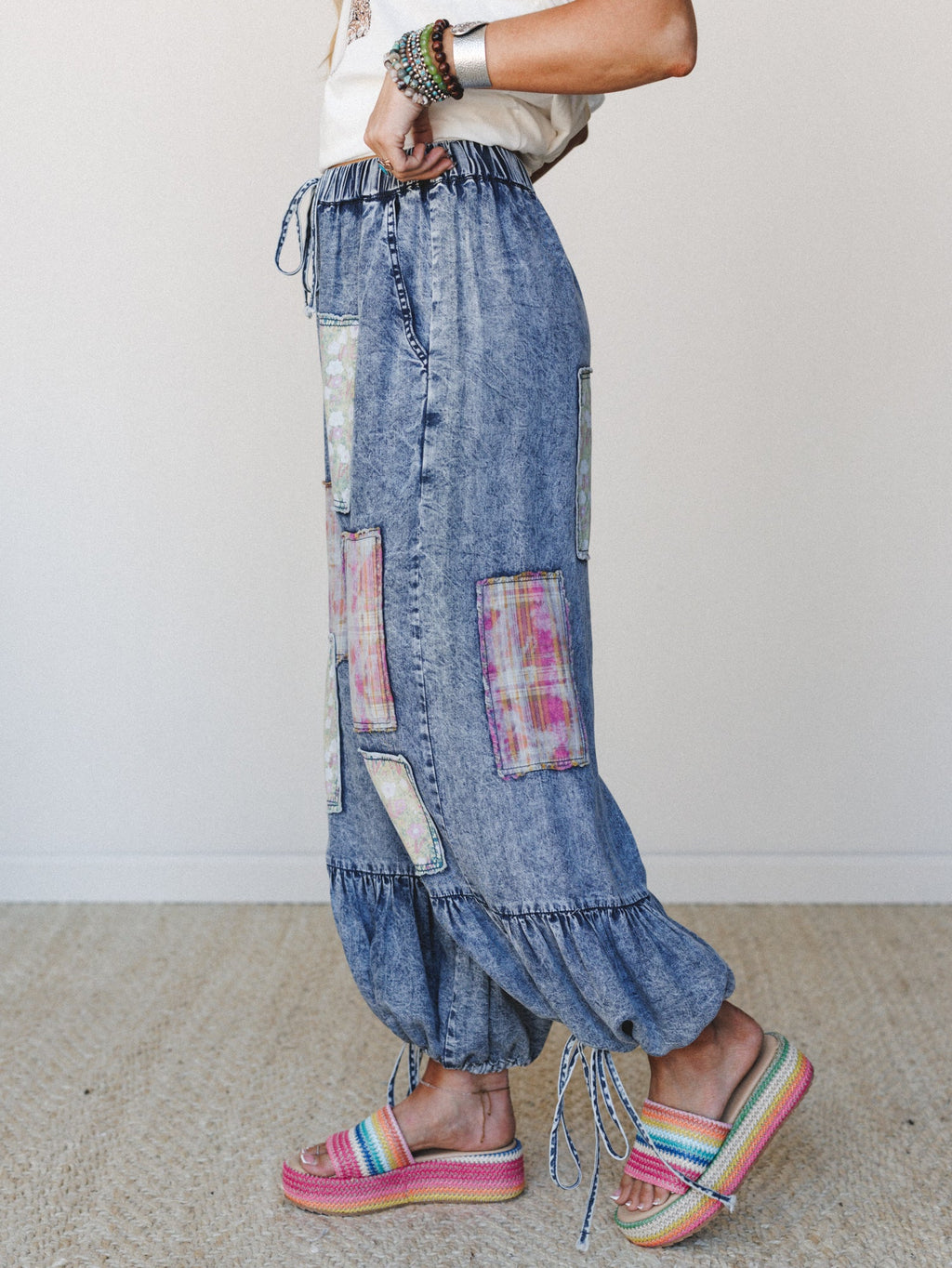 Patchwork Fantasy Pants - Denim
