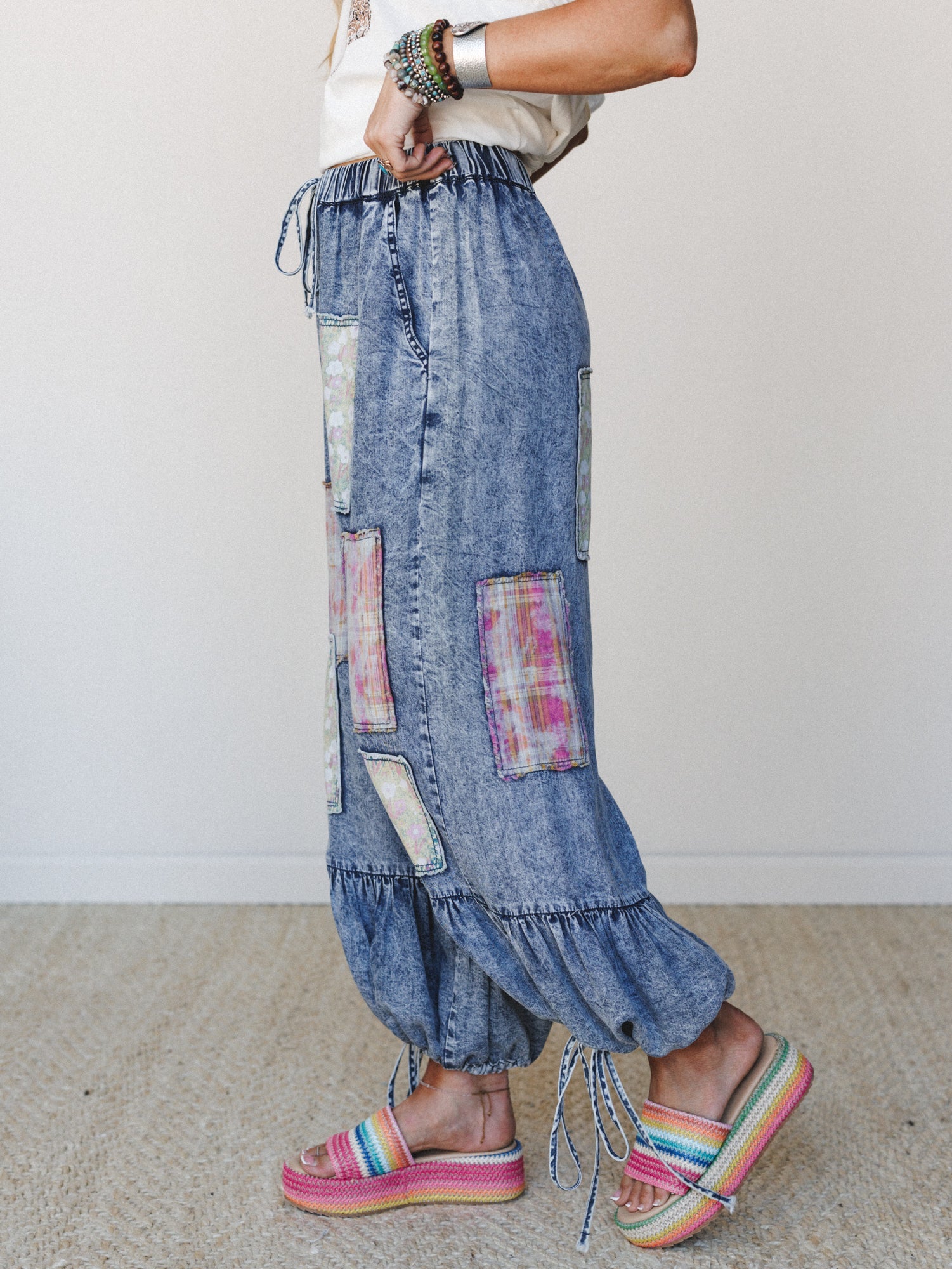 Patchwork Fantasy Pants - Denim